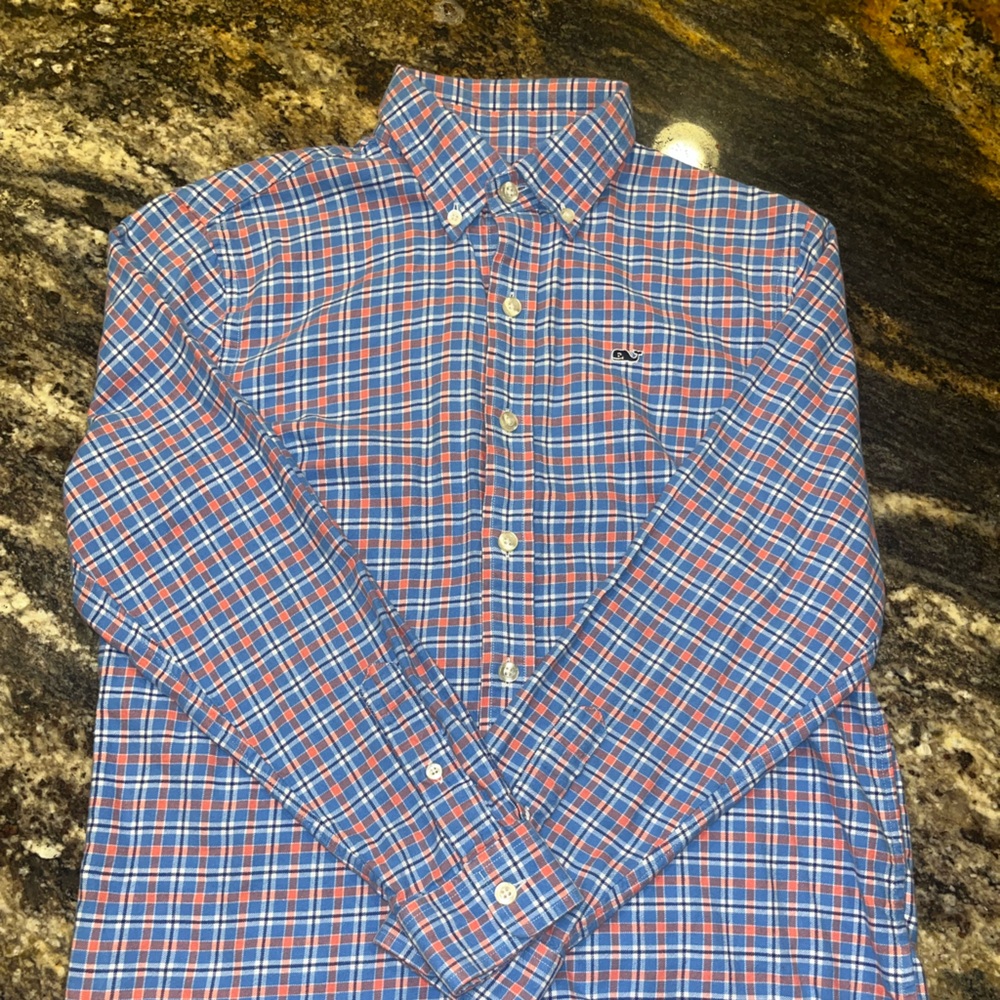 Vineyard Vines - “The Whale Shirt” - Blue and Red Flannel